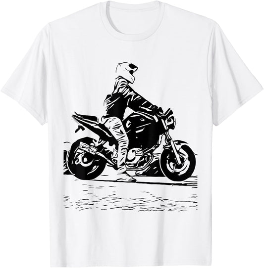 Motorcycle Original Artwork Tattoo Biker SV650 V-Twin Cafe T-Shirt - T-Shirt | White