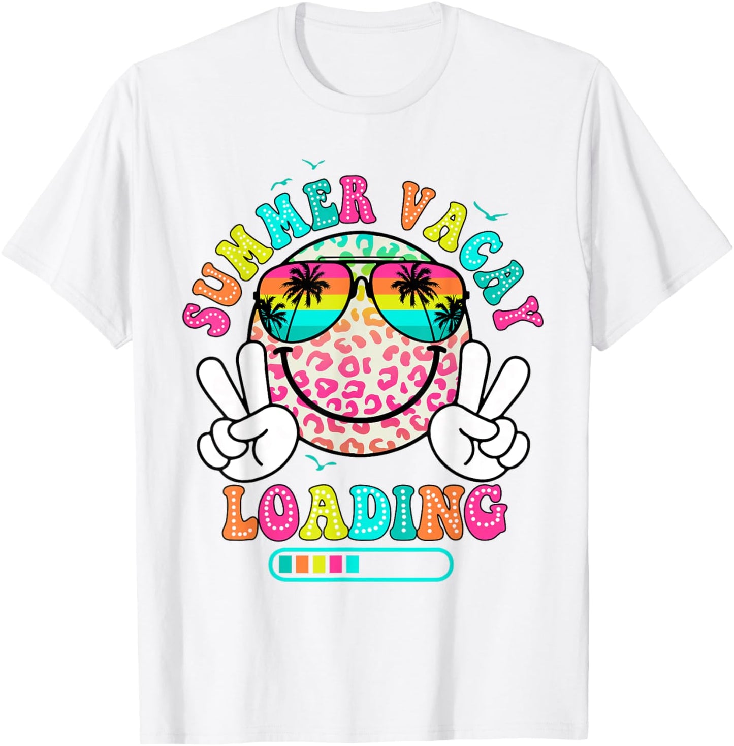 Summer Vacay Loading Funny Summer Teacher Women T-Shirt - T-Shirt | White