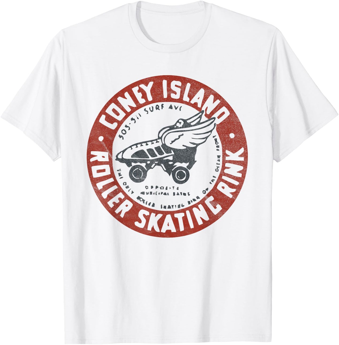 Roller Skating Rink Coney Island Brooklyn T-Shirt - T-Shirt | White