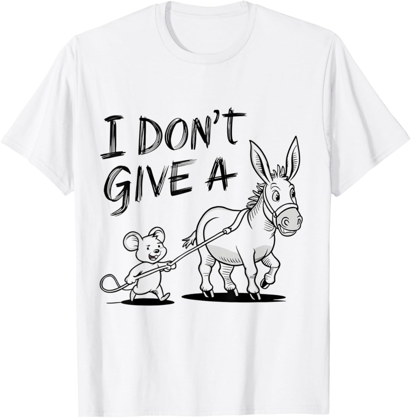 Funny Mouse I Don't Give a Rat's Ass T-Shirt - T-Shirt | White