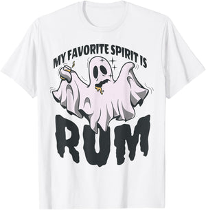 My Favorite Spirit Is Rum Funny Halloween T-Shirt - T-Shirt | White