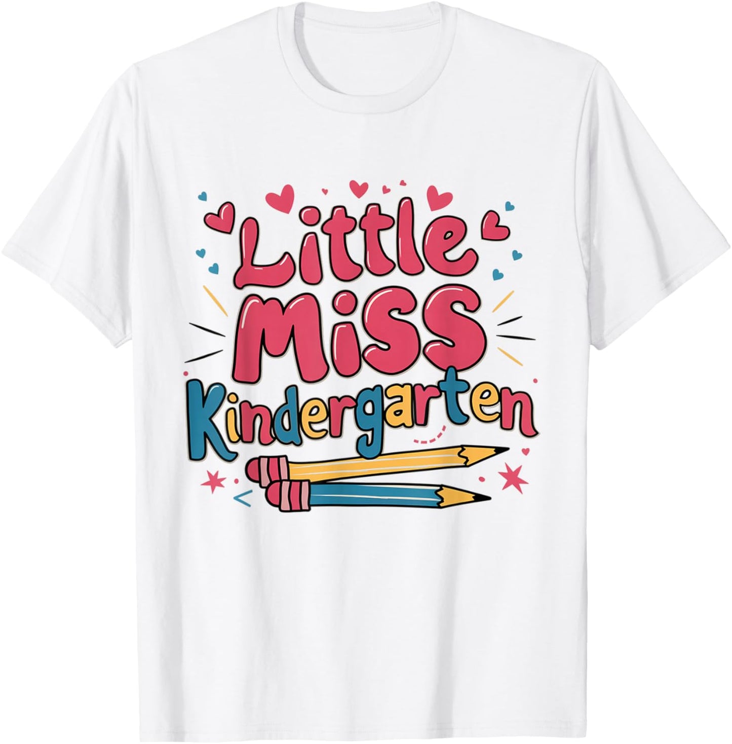 Little Miss Kindergarten Back To School Kinder Girls T-Shirt - T-Shirt | White