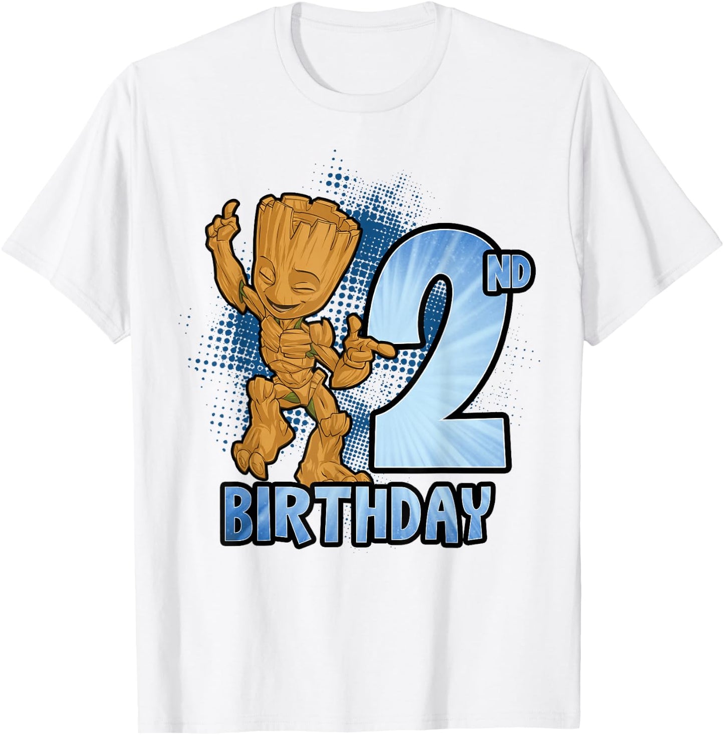 Marvel Guardians Of The Galaxy Baby Groot 2nd Birthday T-Shirt - T-Shirt | White