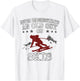 Never Underestimate an Old Guy on Skis Funny Skiing T-Shirt - T-Shirt | White