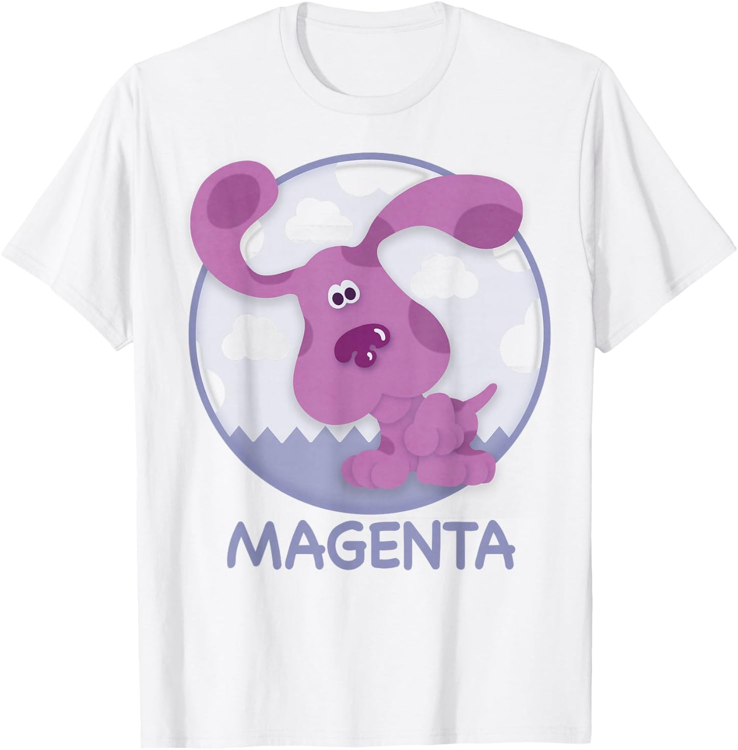 Blue's Clues Magenta Simple Portrait T-Shirt - T-Shirt | White