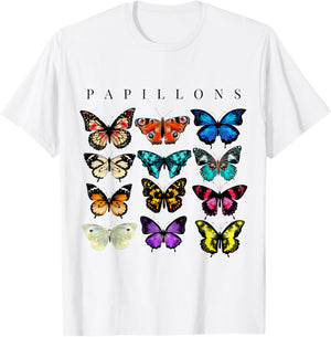 Butterfly Butterflies Botanical Boho Monarch Summer Insect Men Women Kids T-Shirt - T-Shirt | White