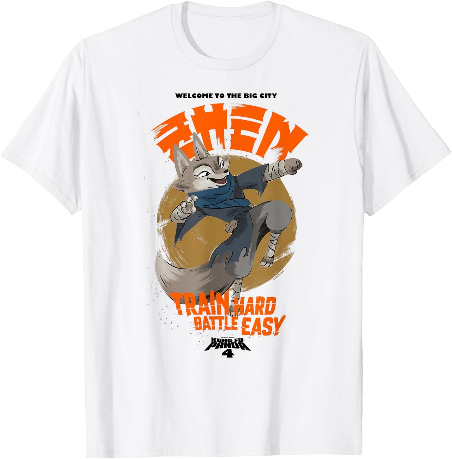 Kung Fu Panda 4 Welcome To The Big City Zhen Vintage Shot T-Shirt - T-Shirt | White