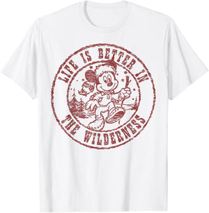 Disney Mickey and Friends Life is Better in The Wilderness Small T-Shirt - T-Shirt | White