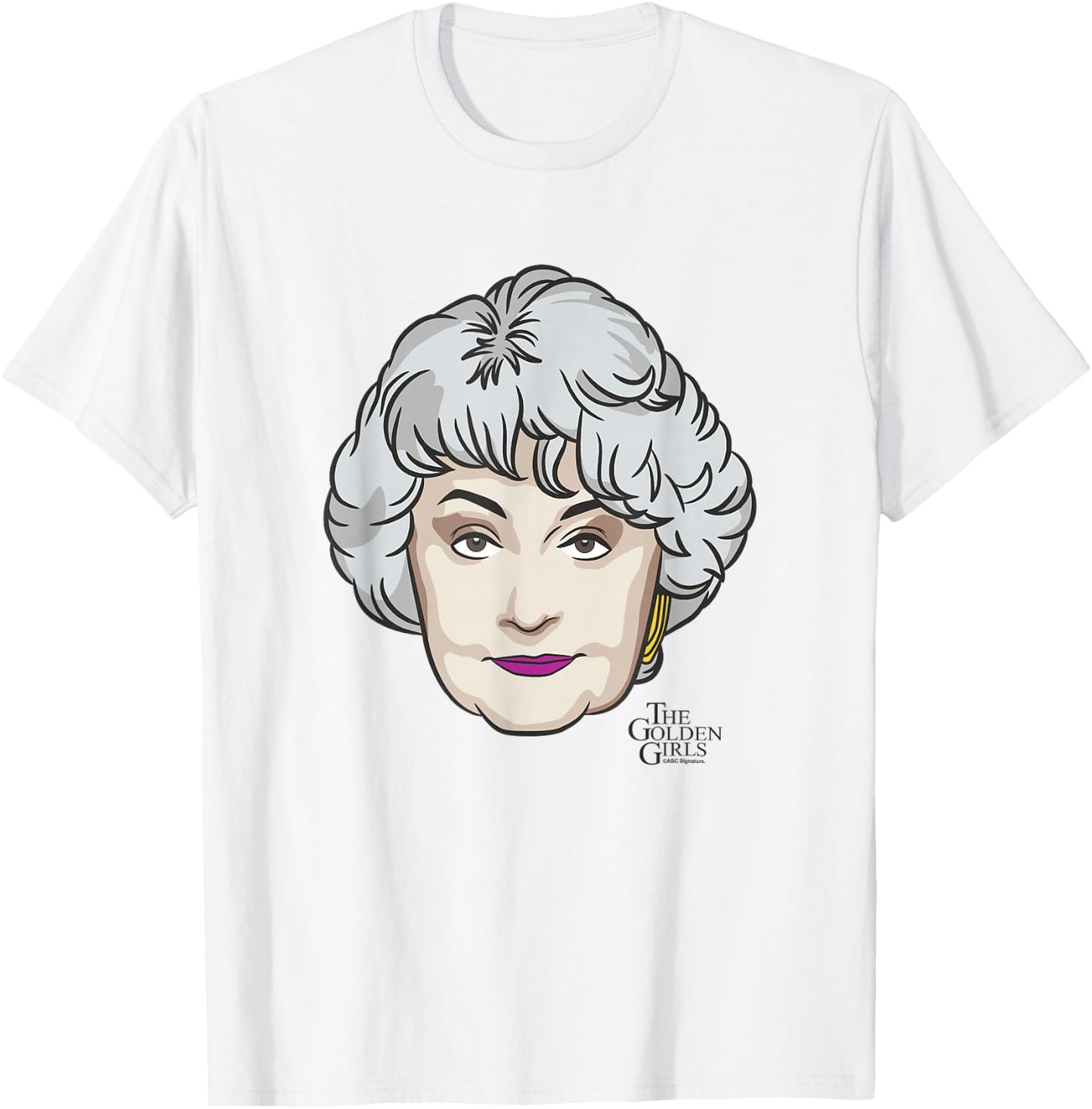 The Golden Girls Iconic Dorothy Animated Big Face Portrait T-Shirt - T-Shirt | White