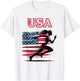 USA Track and Field Women Girls Accessories Apparel T-Shirt - T-Shirt | White