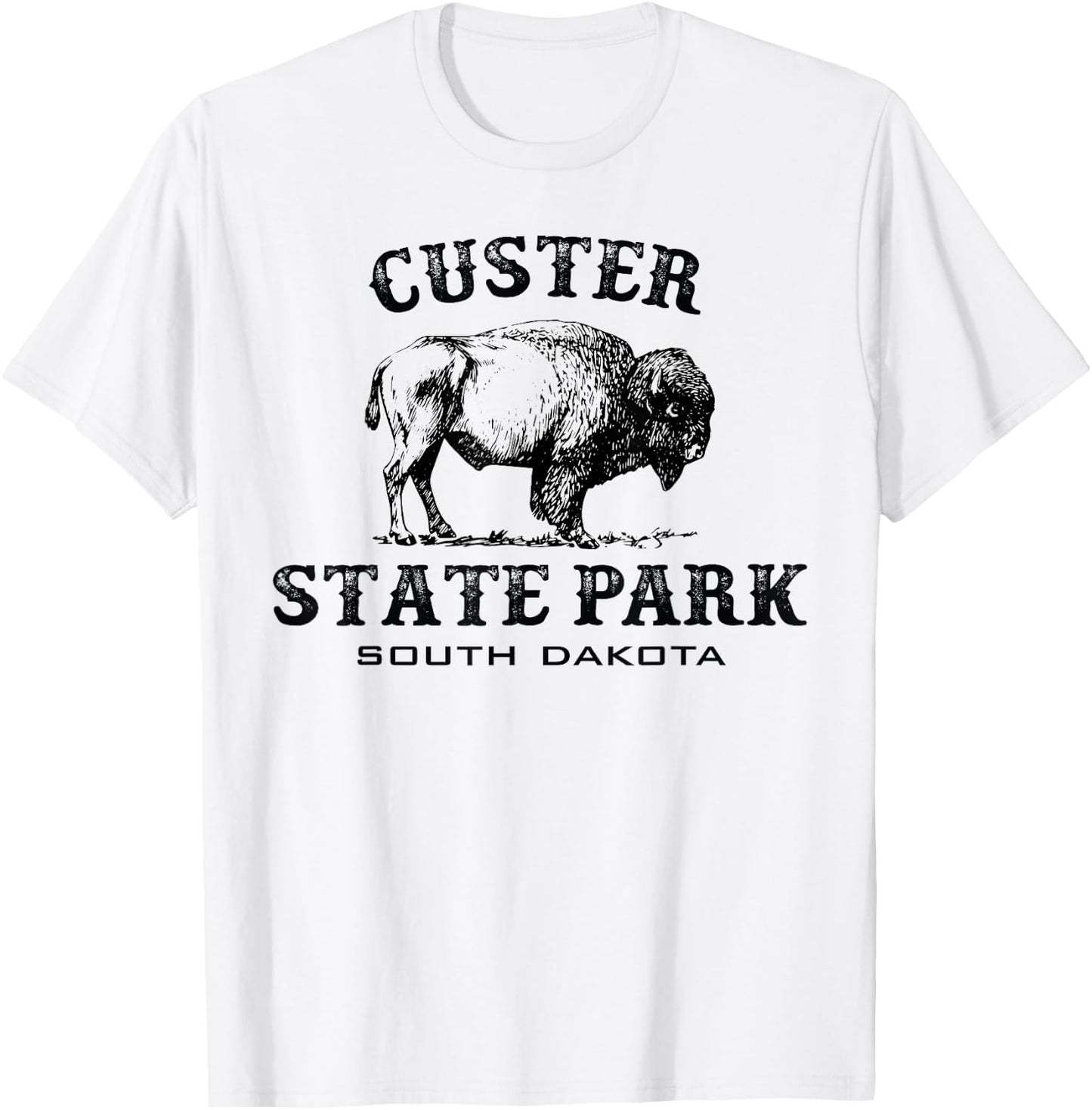 Custer State Park South Dakota American Bison Souvenir T-Shirt - T-Shirt | White