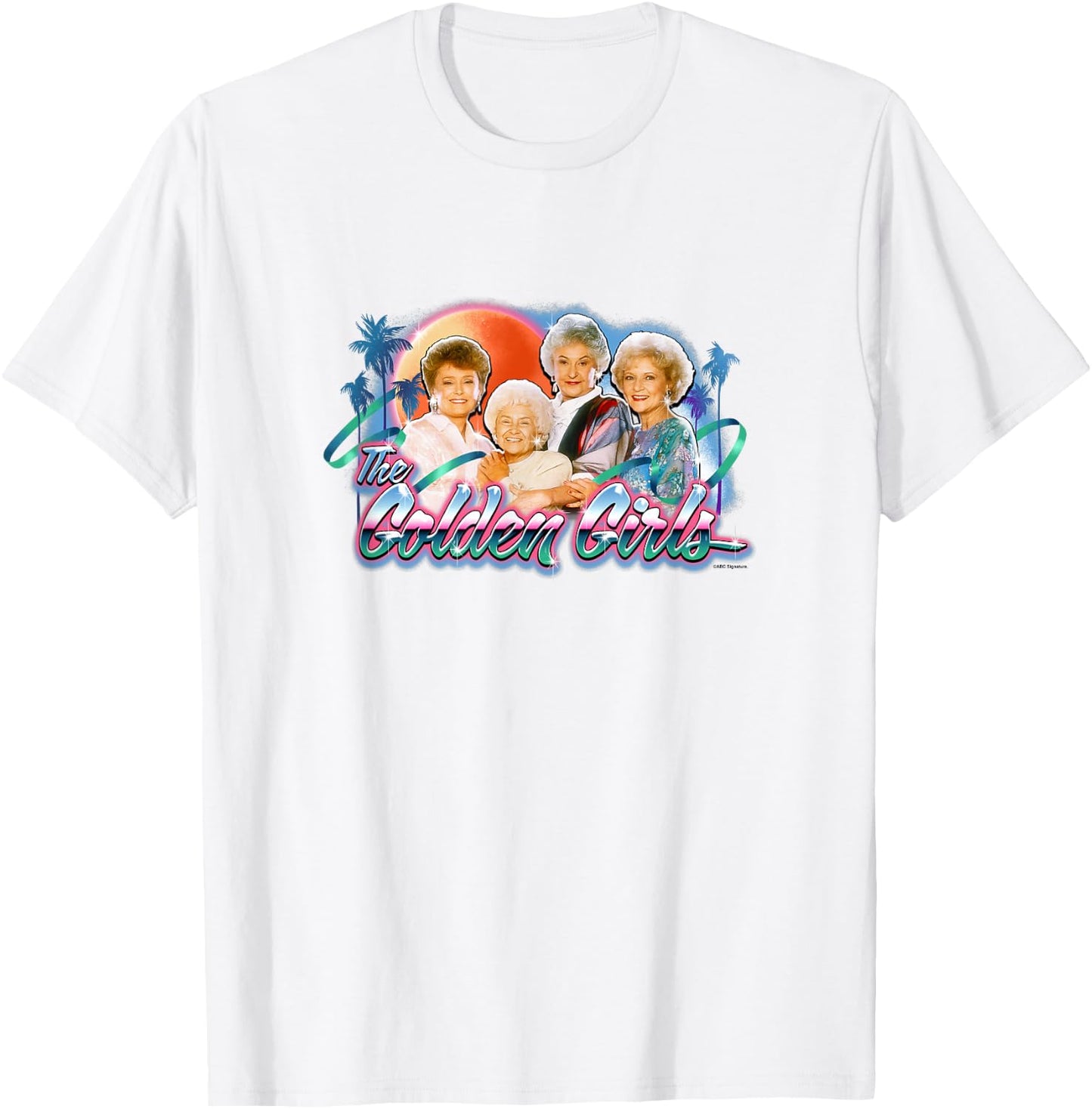 The Golden Girls Iconic Queens Retro Tropical vibes Poster T-Shirt - T-Shirt | White