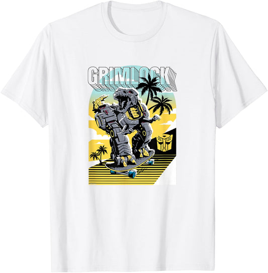 Transformers Grimlock Skating Portrait T-Shirt - T-Shirt | White