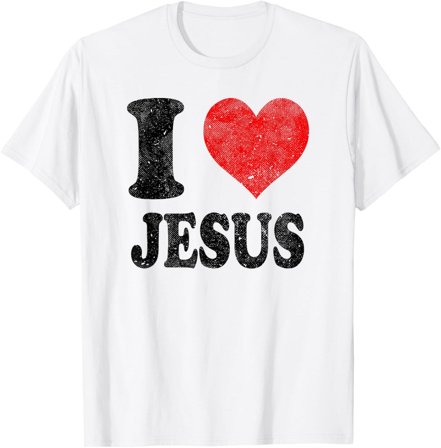 I Love Jesus Vintage T-Shirt - T-Shirt | White