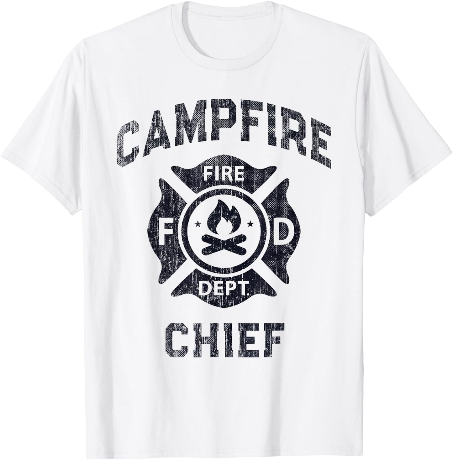 Funny CAMPFIRE CHIEF Summer Camp Staff Director Smores My FD Men Women Girls Kids T-Shirt - T-Shirt | White