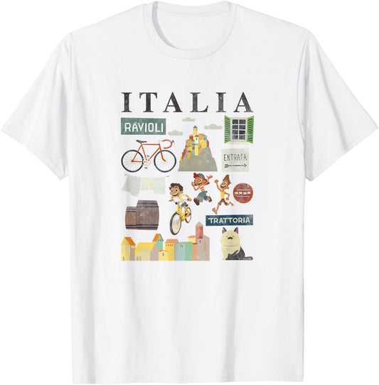 Disney Pixar Luca Italia Icons Small T-Shirt - T-Shirt | White