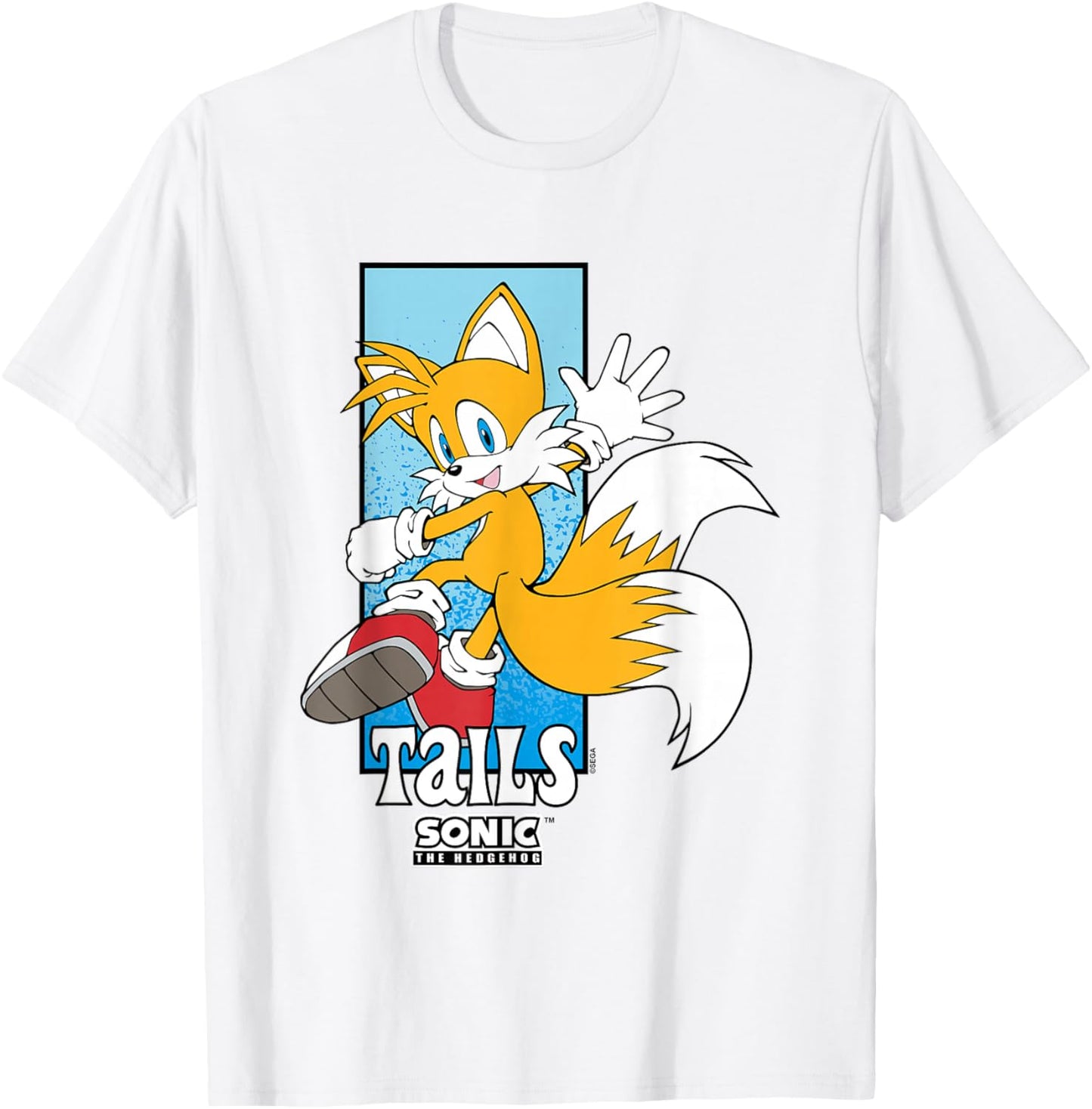 Sonic The Hedgehog Tails Spotlight Panel Portrait T-Shirt - T-Shirt | White