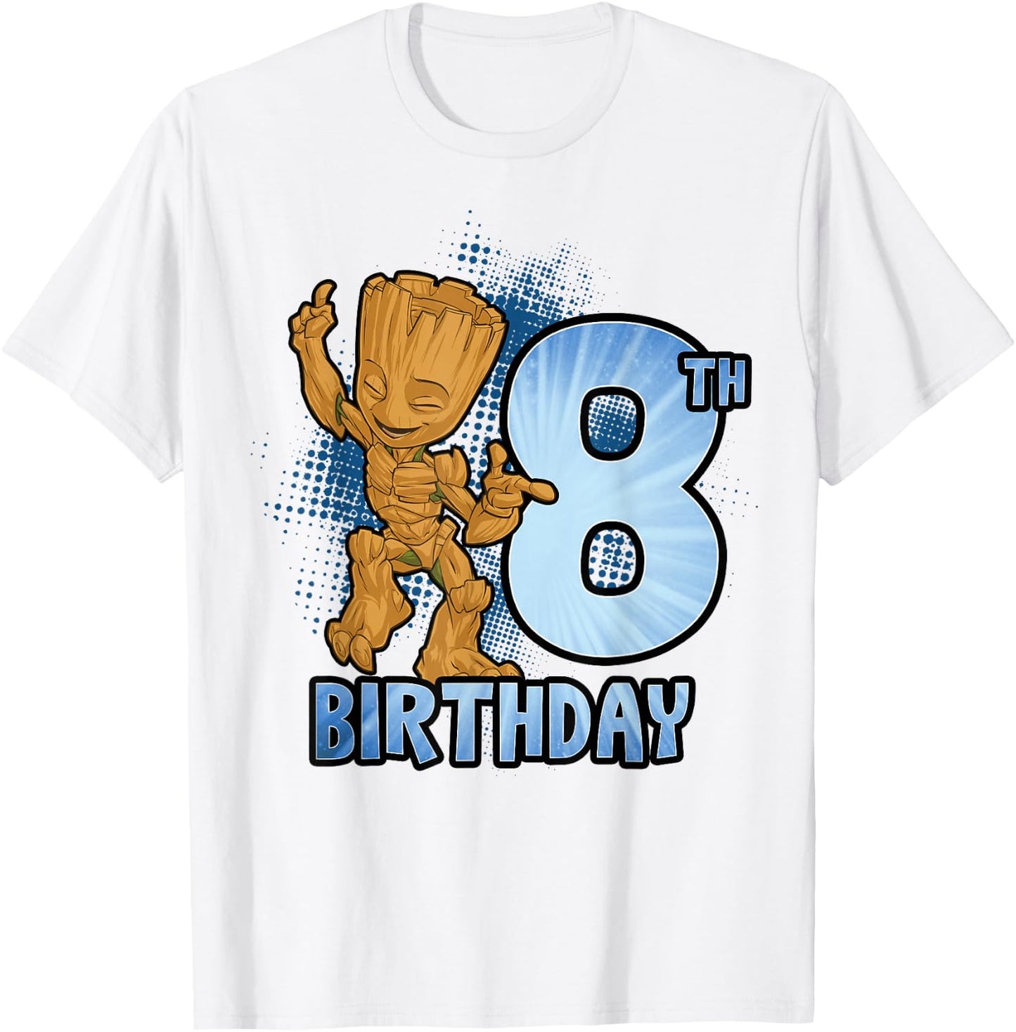 Marvel Guardians of The Galaxy Baby Groot 8th Birthday T-Shirt - T-Shirt | White