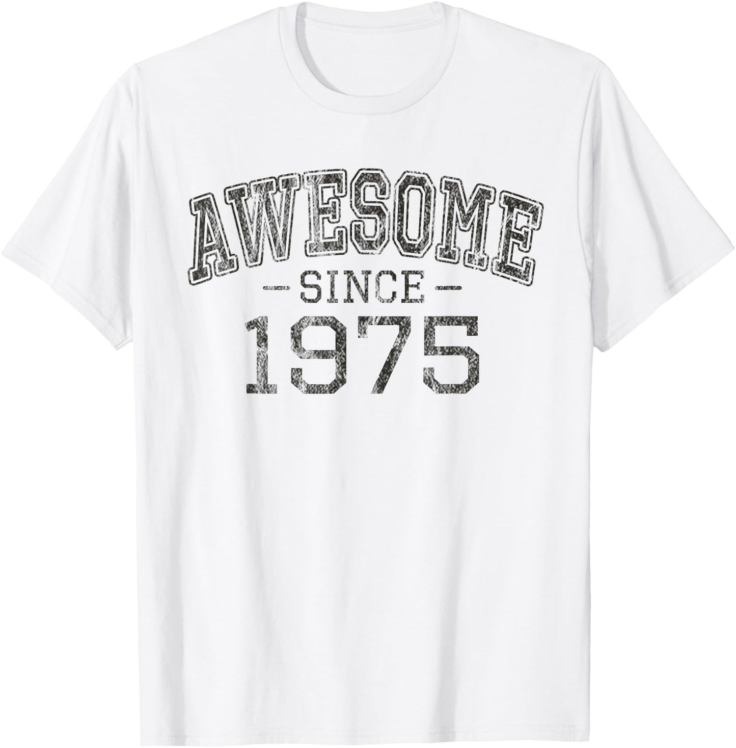 Awesome Since 1975 Vintage Style Born in 1975 Birthday Gift T-Shirt - T-Shirt | White