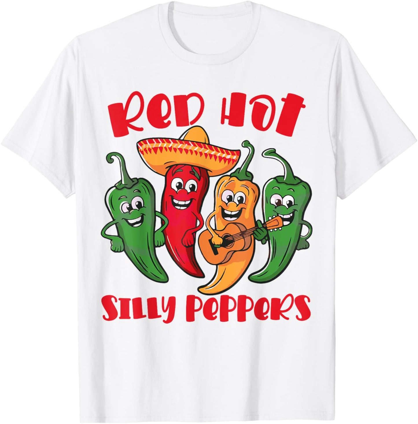 Red Hot Silly Peppers T-Shirt - T-Shirt | White