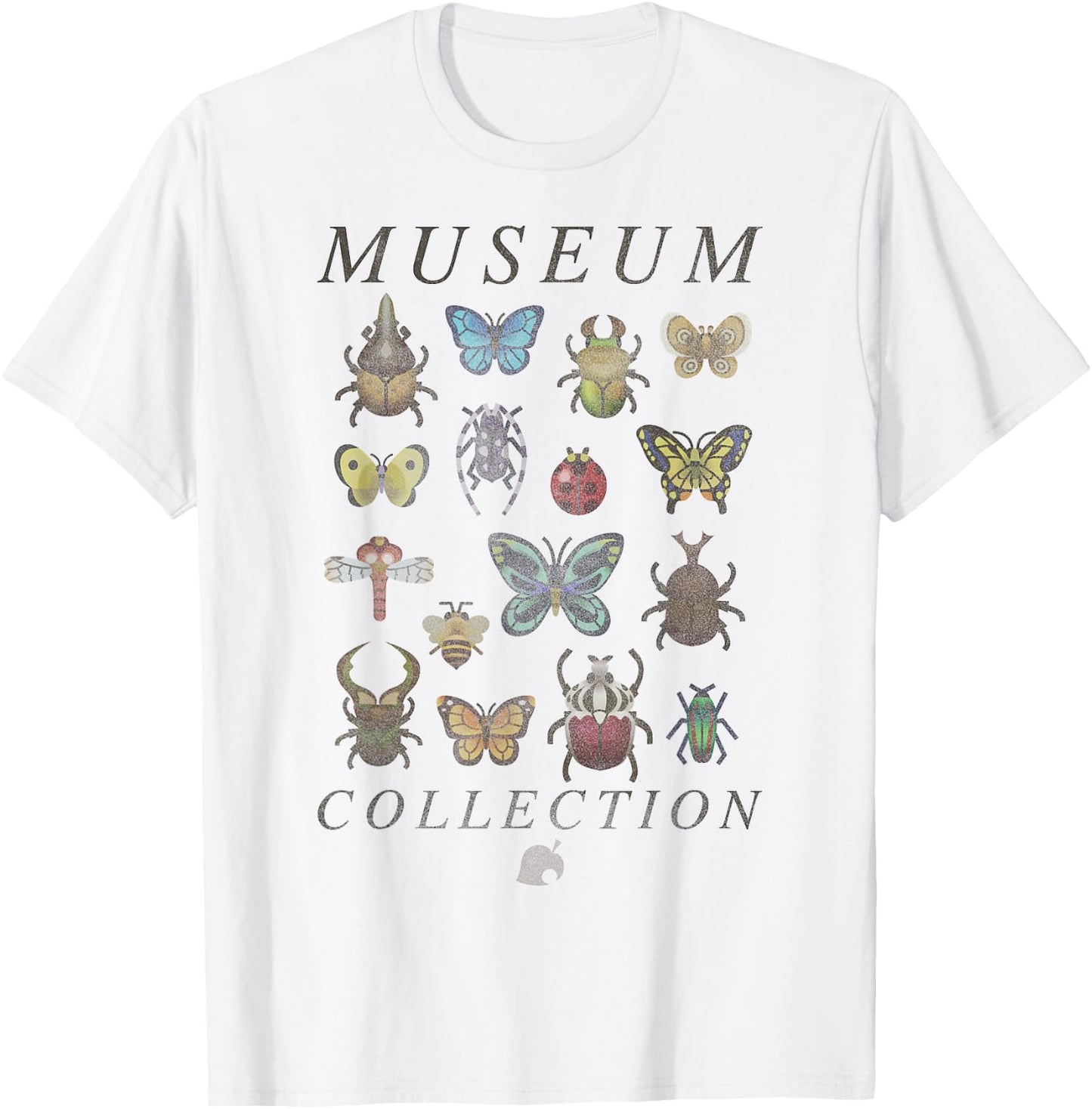 Animal Crossing Bugs Museum Collection Short Sleeve T-Shirt - T-Shirt | White