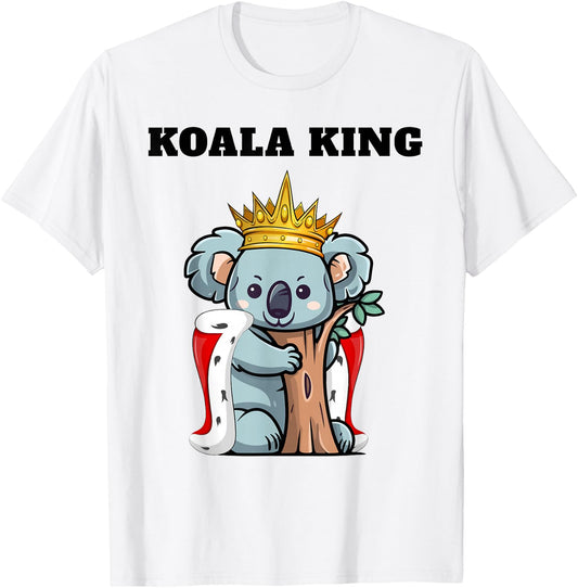 Koala King | Boys Koala Lover Design | Koala Bear T-Shirt - T-Shirt | White