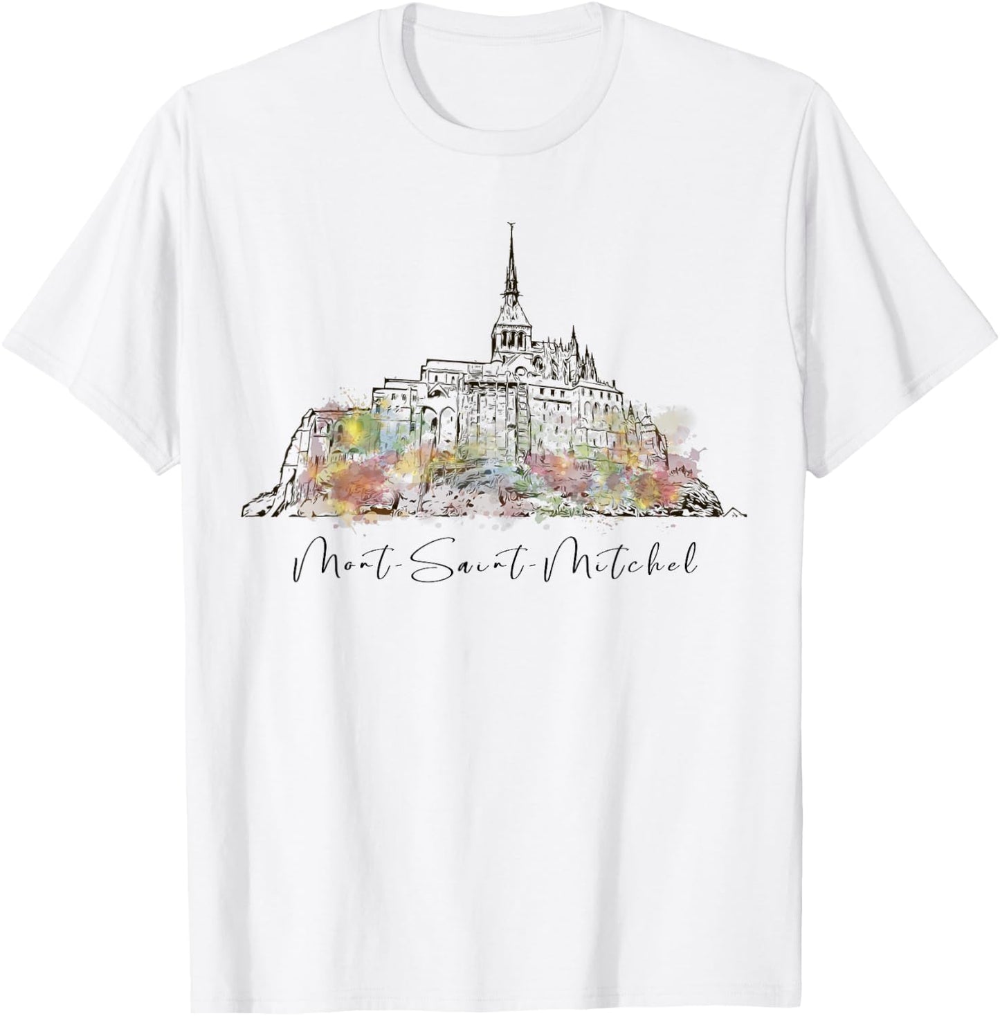 France Normandy Mont Saint Michel Europe French Vacation T-Shirt - T-Shirt | White
