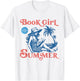 Girl Reading Book Summer Funny Beach Vacation For Book Lover T-Shirt - T-Shirt | White