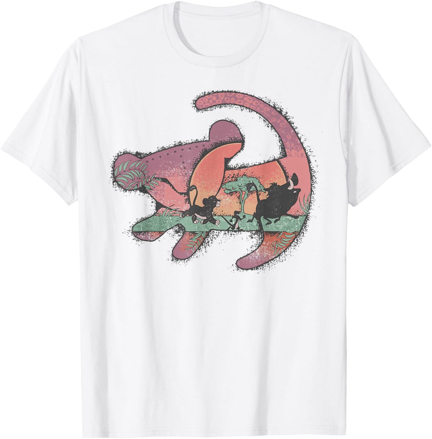Disney The Lion King Baby Simba Painting Silhouette T-Shirt - T-Shirt | White