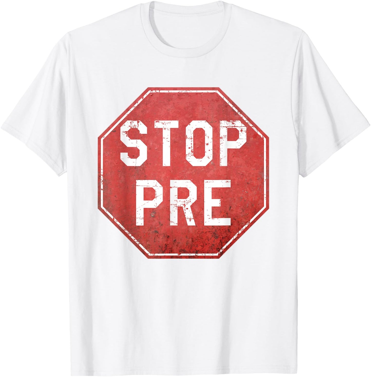 Vintage Stop Pre - Marathon Running Legend Runner T-Shirt - T-Shirt | White