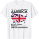 British American Patriot USA Grown United Kingdom UK US Flag T-Shirt - T-Shirt | White