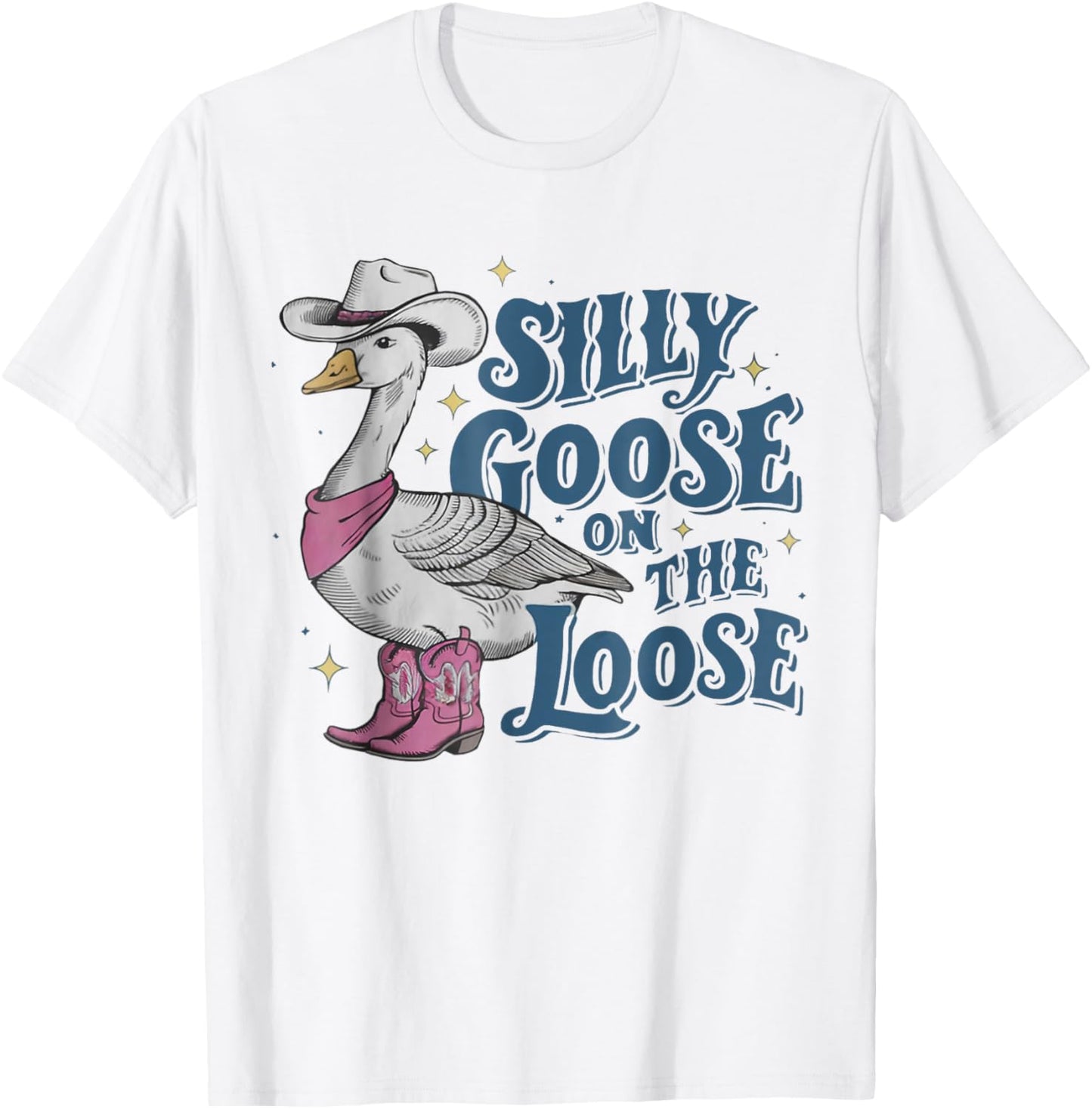 Silly Goose On The Loose Vintage Silly Goose T-Shirt - T-Shirt | White