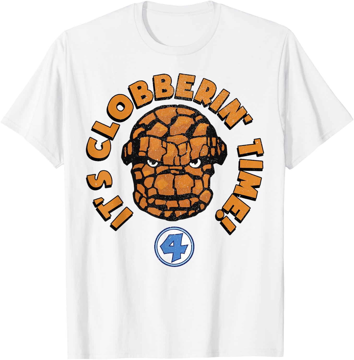 Marvel Fantastic Four The Thing Clobberin' Time Big Face T-Shirt - T-Shirt | White