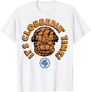 Marvel Fantastic Four The Thing Clobberin' Time Big Face T-Shirt - T-Shirt | White
