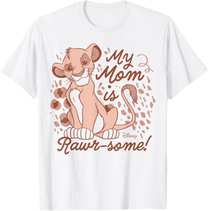 The Lion King - Simba My Mom Is Rawr-some T-Shirt - T-Shirt | White