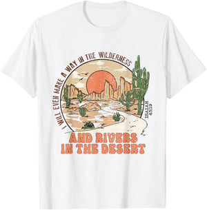 Retro Vintage Isaiah 43:19 I Will Make a Way Christian Jesus T-Shirt - T-Shirt | White