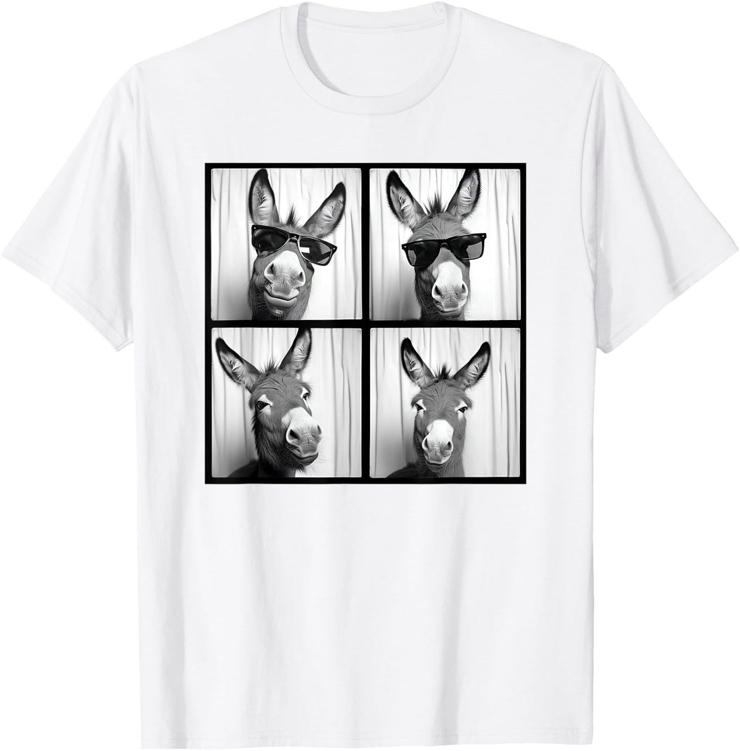 Donkey Face Photo Quirky Farming Shelter Funny Donkey T-Shirt - T-Shirt | White
