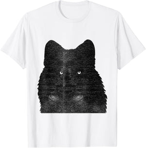Awesome Black Wolf Face T-Shirt - T-Shirt | White