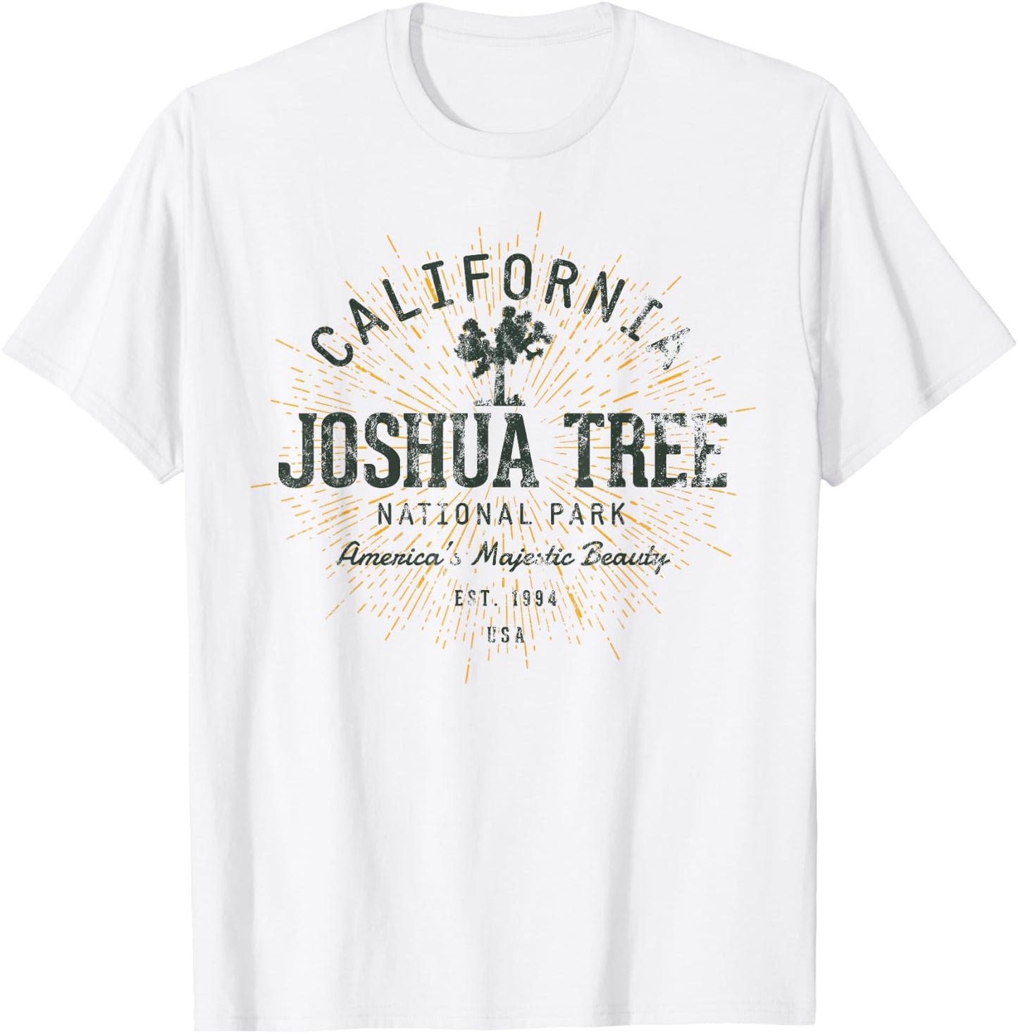 Vintage Joshua Tree National Park Retro T-Shirt - T-Shirt | White