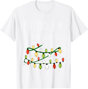 Pretend I'm A Christmas Tree Costume Green T-Shirt - T-Shirt | White