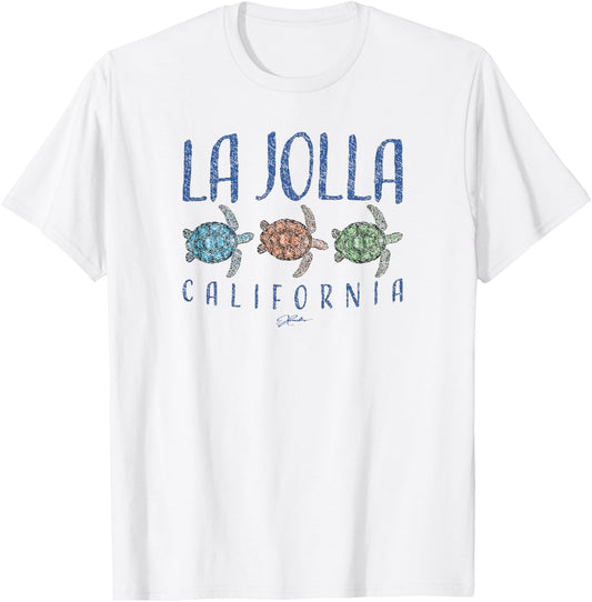 JCombs La Jolla CA Three Sea Turtles T-Shirt - T-Shirt | White