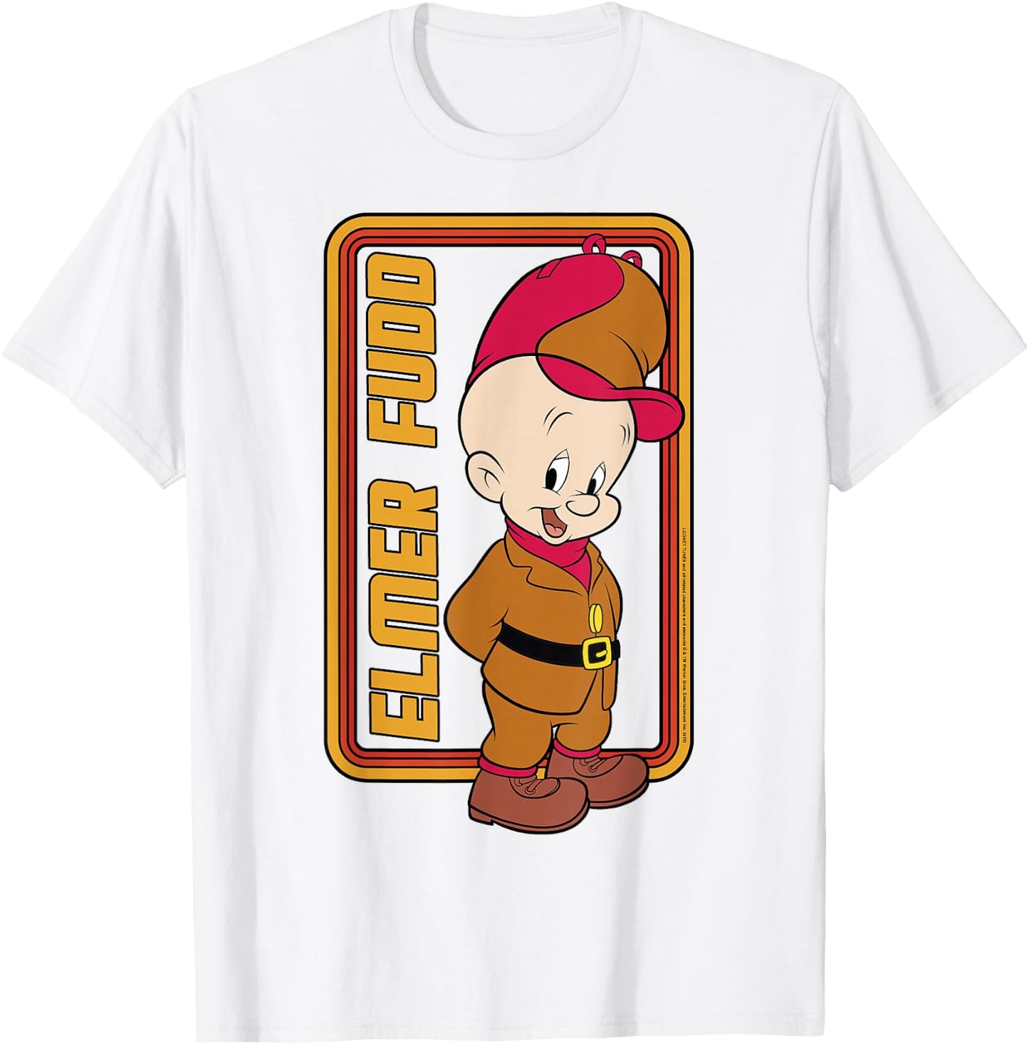 Looney Tunes Elmer Fudd Framed Simple Portrait T-Shirt - T-Shirt | White