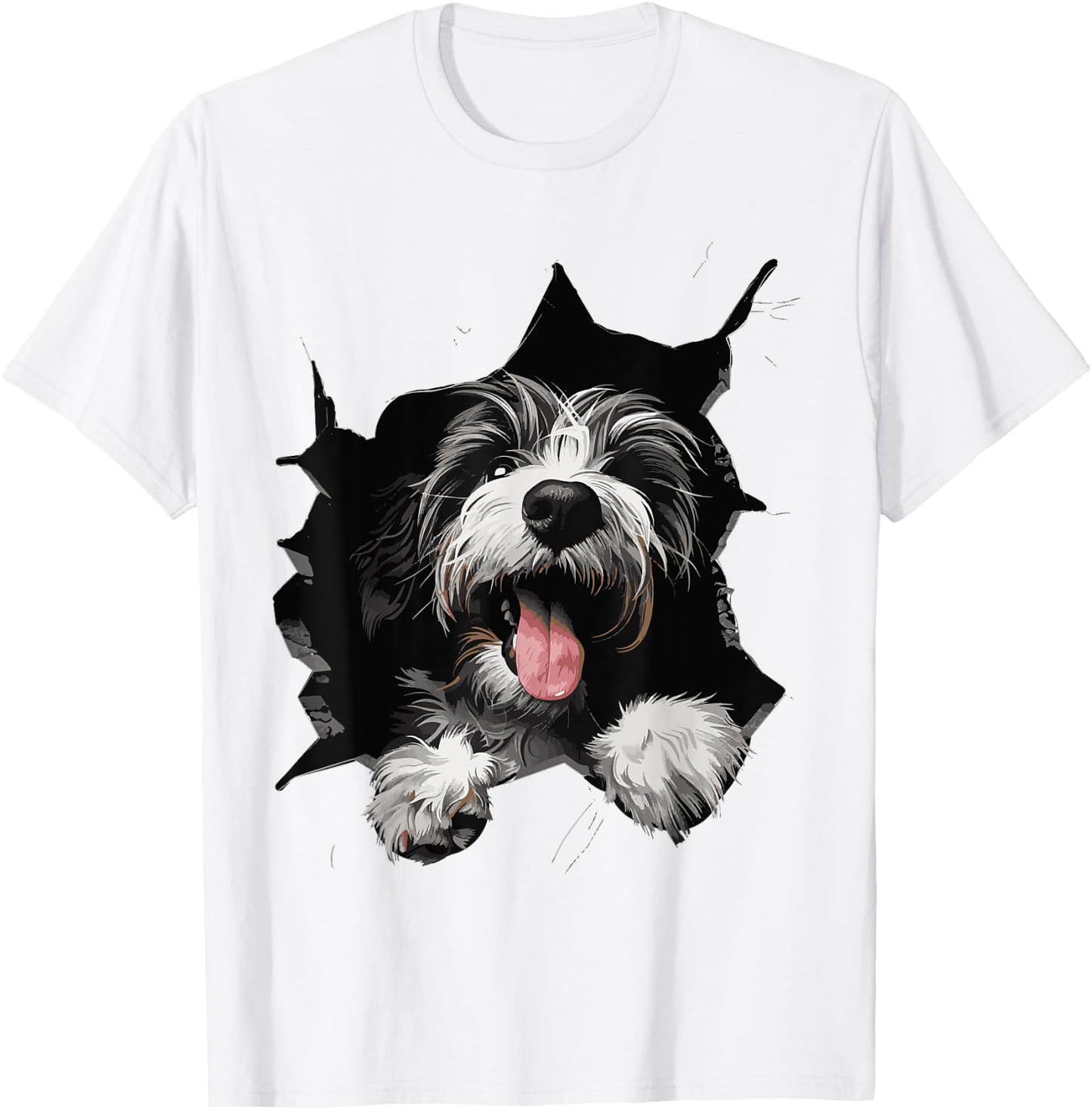 Bearded Collie T-Shirt - T-Shirt | White