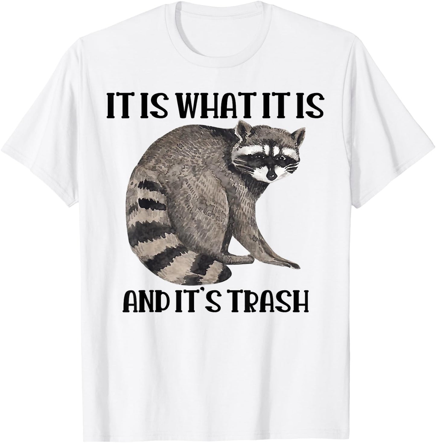 Raccoon It Is What It Is And It's Trash T-Shirt - T-Shirt | White