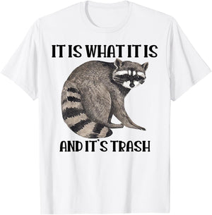 Raccoon It Is What It Is And It's Trash T-Shirt - T-Shirt | White