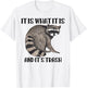 Raccoon It Is What It Is And It's Trash T-Shirt - T-Shirt | White