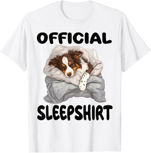 Miniature American Shepherd Dog Official Sleepshirt Pajamas T-Shirt - T-Shirt | White