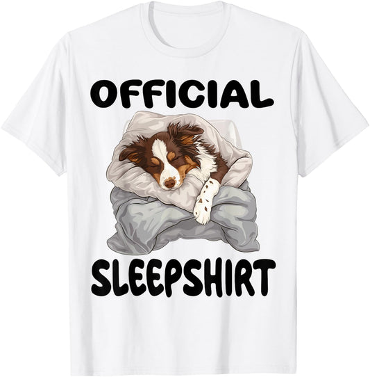 Miniature American Shepherd Dog Official Sleepshirt Pajamas T-Shirt - T-Shirt | White