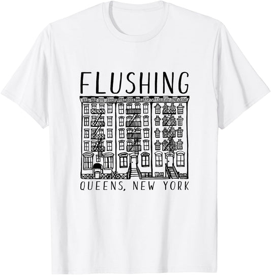 Flushing Queens New York T-Shirt - T-Shirt | White