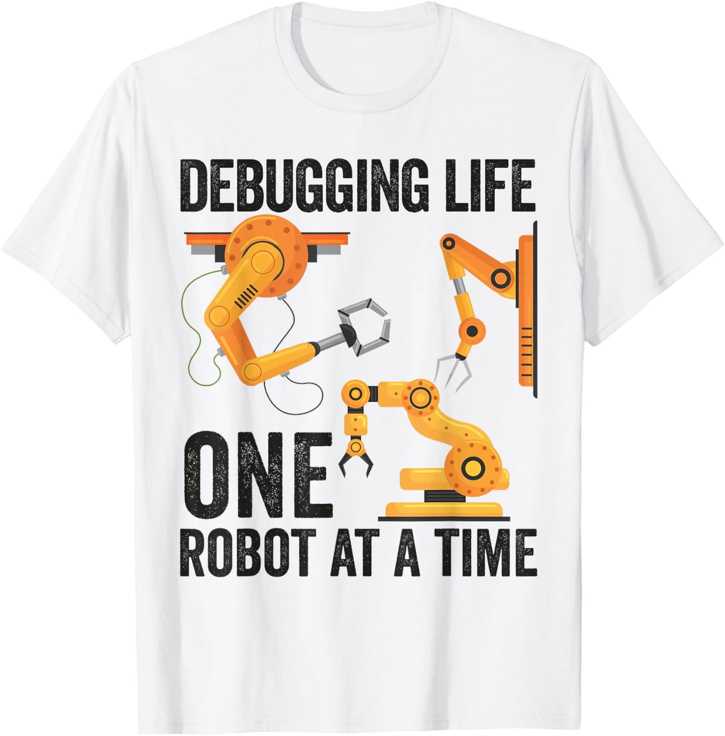 Robotics Funny Robot Engineer Men Boy Women Robotic Coach T-Shirt - T-Shirt | White